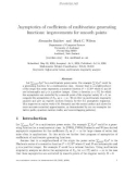 Báo cáo toán học: Asymptotics of coeﬃcients of multivariate generating functions: improvements for smooth points