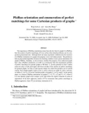 Báo cáo toán học: Pfaﬃan orientation and enumeration of perfect matchings for some Cartesian products of graphs