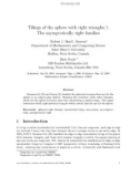 Báo cáo toán học: Tilings of the sphere with right triangles I: The asymptotically right families