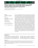 Báo cáo khoa học: Solution properties of full-length integrin aIIbb3 reﬁned models suggest environment-dependent induction of alternative bent ⁄extended resting states