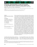 Báo cáo khoa học: Proteomic characterization of lipid raft proteins in amyotrophic lateral sclerosis mouse spinal cord