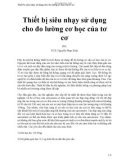 Thiết bị siêu nhạy sử dụng cho đo lường cơ học của tơ cơ