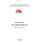 Tài liệu tham khảo Sức khỏe sinh sản (Dành cho đào tạo Y sĩ đa khoa) - CĐ Phạm Ngọc Thạch Cần Thơ