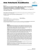 Báo cáo khoa học: Herd and cow characteristics affecting the odds of veterinary treatment for disease – a multilevel analysis