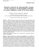 Báo cáo sinh học: Phenotypic plasticity of body pigmentation in Drosophila: Genetic analysis by interspecific crosses of the tolerance of Drosophila sechellia to major aliphatic acids of its host plant