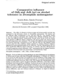 Báo cáo khoa hoc: Comparative influence of Odh and Adh loci on alcohol tolerance in Drosophila melanogaster