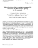 Báo cáo sinh học: Distribution of the copia transposable element in the repleta group of Drosophila