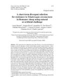 Báo cáo sinh học: A short-term divergent selection for resistance to Teladorsagia circumcincta in Romanov sheep using natural or artiﬁcial challenge