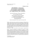 Báo cáo khoa hoc: EM-REML estimation of covariance parameters in Gaussian mixed models for longitudinal data analysis