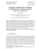 Báo cáo sinh học: Parameter expansion for estimation of reduced rank covariance matrices (Open Access publication)