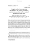 Báo cáo khoa hoc: A rapid method for computing the inverse of the gametic covariance matrix between relatives for a marked 