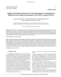 Báo cáo lâm nghiệp: Spatial and temporal diversity of wood decomposer communities in diﬀerent forest stands, determined by ITS rDNA targeted TGGE