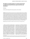 Báo cáo lâm nghiệp: The effects of cutting regimes on natural regeneration in submountain beech forests: species diversity and abundance