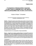 Báo cáo khoa học: A comparison of photosynthetic responses to water stress in seedlings from 3 oak species: Quercus petraea (Matt) Liebl, Q rubra L and Q cerris L