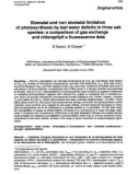 Báo cáo khoa học: Stomatal and non stomatal limitation of photosynthesis by leaf water deficits in three oak species: a comparison of gas exchange and chlorophyll a fluorescence data