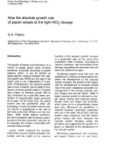 Báo cáo lâm nghiệp: How the absolute growth rate of poplar adapts to the light-NO -dosage 3 G.A. Pieter