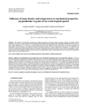 Báo cáo lâm nghiệp: Influence of basic density and temperature on mechanical properties perpendicular to grain of ten wood tropical species