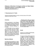 Báo cáo lâm nghiệp: Influence of the form of nitrogen nutrition reductase activity in young black locus