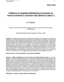 Báo cáo lâm nghiệp: Influence of repeated defoliations by insects on wood increment in common oak (Quercus robur L)