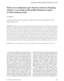 Báo cáo lâm nghiệp: Status of an indigenous agro-forestry system in changing climate: A case study of the middle Himalayan region of Tehri Garhwal, India