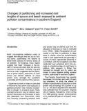 Báo cáo lâm nghiệp: Changes of partitioning and increased root lengths of spruce and beech exposed to ambient pollution concentrations in southern England