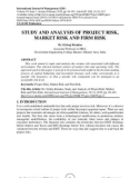 Study and analysis of project risk, market risk and firm risk