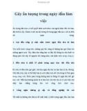 Gây ấn tượng trong ngày đầu làm việc