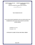 Summary of Agricultural Doctoral thesis: Evaluating genetic resources and analyzing molecular markers related to egg yield traits in Lien Minh chicken breed