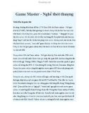 Game Master - Nghề thời thượng