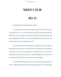 NHÂN CÁCH (Kỳ 2)