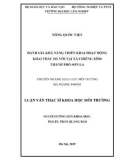 Luận văn Thạc sĩ Khoa học Môi trường: Đánh giá khả năng triển khai hoạt động khai thác đá vôi tại xã Chiềng Xôm thành phố Sơn La