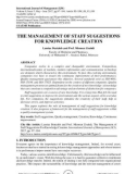 The management of staff suggestions for knowledge creation