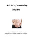 Nuôi dưỡng thai nhi bằng sự vuốt ve