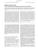 Báo cáo khoa học: Solution structure of IsTX A male scorpion toxin fromOpisthacanthus madagascariensis(Ischnuridae)