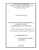 Master minor programme thesis English teaching methodology: Using dictation to improve listening skills of grade 10 students at a high school in Ha Nam province