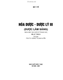 Dược lâm sàng và Hóa dược - Dược lý III