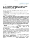 Báo cáo y học: Low socio-economic status, smoking, mental stress and obesity predict obstructive symptoms in women, but only smoking also predicts subsequent experience of poor health