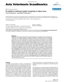 Báo cáo khoa học: A model to estimate insulin sensitivity in dairy cows