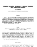 báo cáo khoa học: Estimation of realized heritability in a selected population using mixed model methods