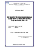 Luận văn Thạc sĩ Giáo dục học: Thực trạng công tác quản lý hoạt động giảng dạy của hiệu trưởng các trường trung học cơ sở, huyện Trần Văn Thời, tỉnh Cà Mau