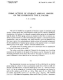 Báo cáo toán học: Prime actions of compact abelian groups on the hyperfinite type II_1 factor 