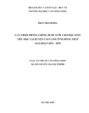 Luận án Tiến sĩ Y tế công cộng: Can thiệp phòng chống đuối nước cho học sinh tiểu học tại huyện Cao Lãnh tỉnh Đồng Tháp giai đoạn 2015 – 2019