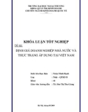 Khóa luận tốt nghiệp: Định giá doanh nghiệp nhà nước và thực trạng áp dụng tại Việt Nam