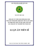 Luận án tiến sĩ: Đánh giá và tuyển chọn giống đậu xanh thích hợp trong điều kiện nước trời và xây dựng các biện pháp canh tác đậu xanh thích hợp cho vùng đất cát ven biển tỉnh Thanh Hóa