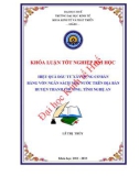 Khóa luận tốt nghiệp: Hiệu quả đầu tư xây dựng cơ bản bằng vốn ngân sách nhà nước trên địa bàn huyện Thanh Chương, tỉnh Nghệ An