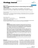 Báo cáo sinh học: Effect of oligonucleotide primers in determining viral variability within hosts