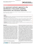 Báo cáo sinh học: An automated stochastic approach to the identification of the protein specificity determinants and functional subfamilies