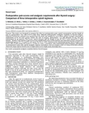 Báo cáo y học: Postoperative pain scores and analgesic requirements after thyroid surgery: Comparison of three intraoperative opioid regimens