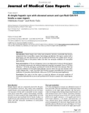 Báo cáo y học: A simple hepatic cyst with elevated serum and cyst fluid CA19-9 levels: a case report