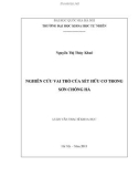 Luận văn Thạc sĩ Khoa học: Nghiên cứu vai trò của sét hữu cơ trong sơn chống hà
